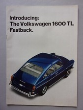 Folheto de vendas Volkswagen 1600 TL FASTBACK & VARIANT original 1965 Reino Unido Mkt - VW comprar usado  Enviando para Brazil