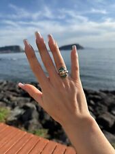 Anello smalto verde usato  Napoli
