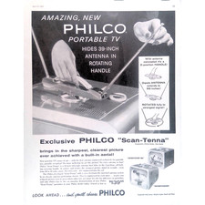 Televisão portátil 1957 impressa Ad Philco com scan-tenna 11x14 comprar usado  Enviando para Brazil