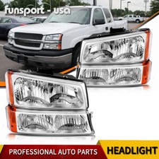 Faróis cromados para 2003 2004 2005 2006 Chevy Silverado Avalanche lâmpadas de para-choque comprar usado  Enviando para Brazil