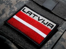 AFG-PAK JSOC OPERATOR KOALICJI SOJUSZNICZEJ NATO vêlkrö FLAGA: LATVIJA Łotwa 拉脫維亞, używany na sprzedaż  Wysyłka do Poland