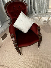 Victorian armchair spoonback for sale  NOTTINGHAM