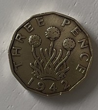 1942 three pence for sale  CHARD