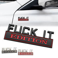 Adesivo emblema logotipo 3D FUCK-IT EDITION porta-malas de carro para-lama decalque acessórios comprar usado  Enviando para Brazil