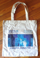 Vintage Distressed MERCK TnT Uma COMBINAÇÃO PODEROSA Bolsa Tote Pequena de Lona, usado comprar usado  Enviando para Brazil
