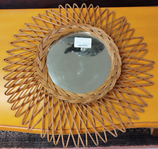 Miroir osier vintage d'occasion  Yffiniac