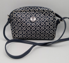 Usado, Bolsa tiracolo feminina logotipo Tommy Hilfiger, azul cinza, alça ajustável comprar usado  Enviando para Brazil