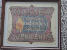 RARO MASTER LUBRICANTS CO SUPERIOR ACEITES DE MOTOR Y GRASAS 1924 CALCOMANÍA DE PETRÓLEO   segunda mano  Embacar hacia Mexico