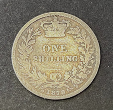 1878 victoria shilling for sale  POOLE