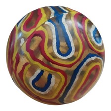 Bola de borracha gigante vintage 4" vermelha/amarela/azul/branco/clara multicolorida redemoinho saltitante comprar usado  Enviando para Brazil