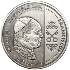 Medaglia papa francesco usato  Italia