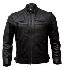Men black biker for sale  LEICESTER