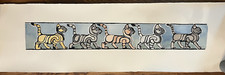 Tela de seda Walter Anderson "Cinco gatinhos" 6,75 X 47,25 cor água manual, usado comprar usado  Enviando para Brazil