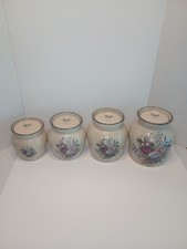 Conjunto de tampas de vasilha de grés vintage para festa em casa e jardim esplendor floral 4 peças comprar usado  Enviando para Brazil