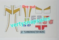 Adesivos repro Transformers G1 PRE CUT para G1 Turbomaster Boss, usado comprar usado  Enviando para Brazil