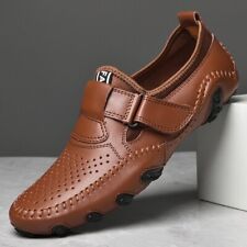 Mocassins masculinos casuais de couro genuíno sapatos de condução respiráveis comprar usado  Enviando para Brazil