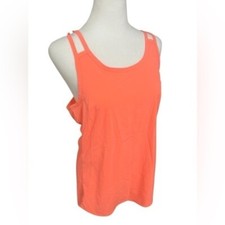 Regata Athleta Go Time feminina média leve coral ajuste relaxado academia treinamento comprar usado  Enviando para Brazil