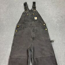 Macacão Carhartt Dungarees adulto 32x24 preto joelho duplo babador lona pato masculino, usado comprar usado  Enviando para Brazil