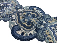 Corredor de mesa com miçangas feito à mão com miçangas azul cinza 13x35” elegante decoração costeira comprar usado Corredor de mesa com miçangas feito à mão com miçangas azul cinza 13x35” elegante decoração costeira comprar usado  Enviando para Brazil