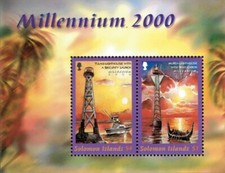 Ilhas Salomão 2000 - Novo Milênio, Barcos - Folha de Lembrança - Scott 893 - MNH, usado comprar usado  Enviando para Brazil