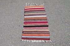 Usado, Tapete Kilim colorido vintage étnico tribal listrado turco feito à mão 2x3 pés decoração comprar usado  Enviando para Brazil