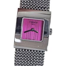 Relógio feminino mostrador rosa Tissue 1853 cristal de safira L610K pulseira elástica de malha com caixa comprar usado  Enviando para Brazil