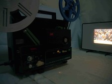 Vídeo claro, som poderoso, popular, projetor de som magneto-óptico 8mm, Elmo comprar usado  Enviando para Brazil