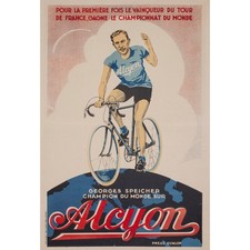 Pôster de bicicleta vintage original, Tour de France, Georges memory, Alcyon 1933 comprar usado  Enviando para Brazil