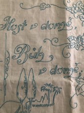Usado, DITADO TCHECOSLOVACO VINTAGE. TOALHA DE MESA BORDADA DE LINHO PARA PENDURAR NA PAREDE comprar usado  Enviando para Brazil