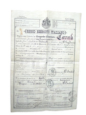 Antico documento militare usato Antico documento militare usato  Cremona