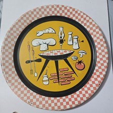 Bandeja de metal vintage 1950 para churrasco comprar usado  Enviando para Brazil