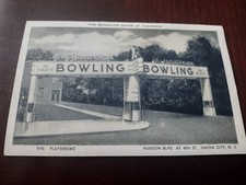 Usado, Cartão postal dobrável década de 1940 The Playdrome Bowling Alley Hudson Blvd Union City NJ comprar usado  Enviando para Brazil