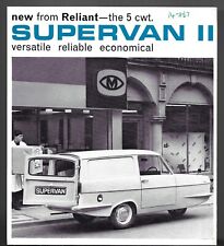Reliant regal supervan for sale  UK