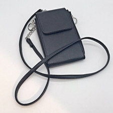 Bolsa tiracolo preta Guang Tong para celular fecho de pressão com zíper laterais 7 x 4" suporte para estojo comprar usado  Enviando para Brazil