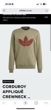 Adidas corduroy appliqué for sale  LONDON