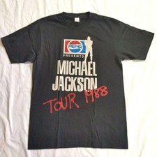 Camiseta nova tamanho G Michael Jackson Pepsi tour 1988 réplica preta comprar usado  Enviando para Brazil