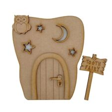 Kit de artesanato de porta de fadas de madeira MDF madeira 3D liso em branco pronto para decorar KIT DE CÓDIGO DENTE, usado comprar usado  Enviando para Brazil
