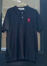 Camisa polo masculina Play Comme Des Garcons manga curta preta tamanho GG comprar usado  Enviando para Brazil