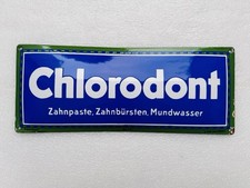 Emailschild chlorodont zahnpas gebraucht kaufen  Schiffweiler