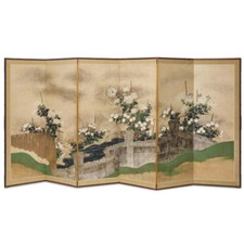 Kiku byobu six for sale  Palm Springs