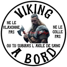 Stickers  à coller humoristique pour voiture viking à bord comprar usado  Enviando para Brazil