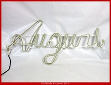 AUGURI 3D Scritta Luminosa Led Decorazione Natale Negozio Bar Casa ecc, usado comprar usado  Enviando para Brazil