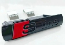 Audi S-line Sline Grill Schriftzug Emblem Aufkleber Logo Schwarz Glanz comprar usado  Enviando para Brazil