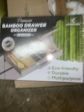 Organizador de gaveta de bambu natural 19"x19" com 8 slots - Perfeito para gavetas profundas comprar usado  Enviando para Brazil