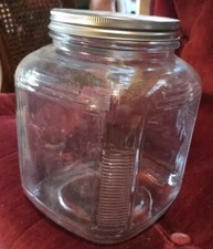 Jarro de vidro transparente para armazenamento de cozinha com tampa de alumínio escovado #1 EUA 2,5L comprar usado  Enviando para Brazil