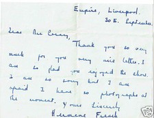 Carta Firmada Y Escrita A Mano De Hermene French comprar usado  Enviando para Brazil