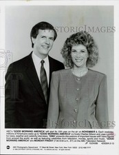 1989 Press Photo Charles Gibson e Joan Lunden apresentador "Good Morning America" comprar usado  Enviando para Brazil