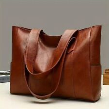 Bolsa de viagem feminina de couro ecológico grande capacidade durável bolsa tote de ombro comprar usado  Enviando para Brazil