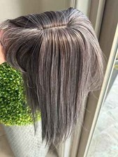 Usado, Topper de cabelo cinza Tillstyle com franja/cinza marrom comprar usado  Enviando para Brazil