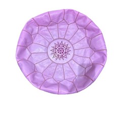 Moroccan leather pouf d'occasion  Expédié en Belgium
